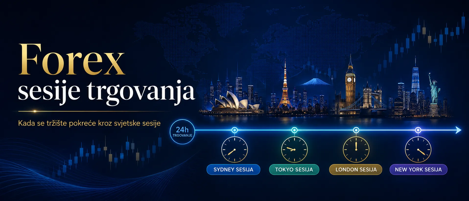 Forex sesije trgovanja - Vodič za optimalno trgovanje u 2026